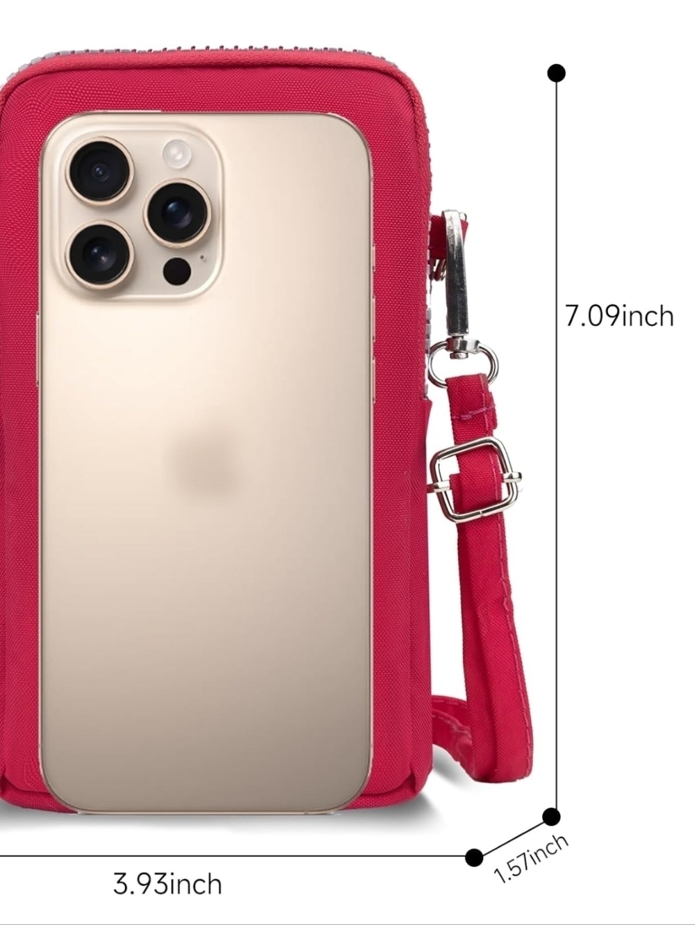 Crossbody Bag Phone Sleeve Concert Venue Festival Adjustable Strap Arm Wrist NWT - Picture 3 of 11